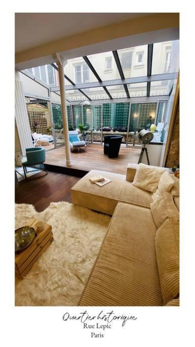 Villa Lepic, Luxury Flat In Montmartre With Private Terrasse-Appartement Entier París Exterior foto