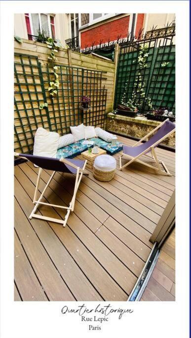 Villa Lepic, Luxury Flat In Montmartre With Private Terrasse-Appartement Entier París Exterior foto